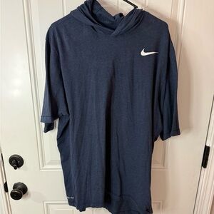 Nike Men's Navy shirt with hood